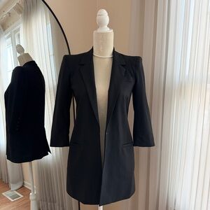 Elizabeth & James Black Longline Blazer Size 0